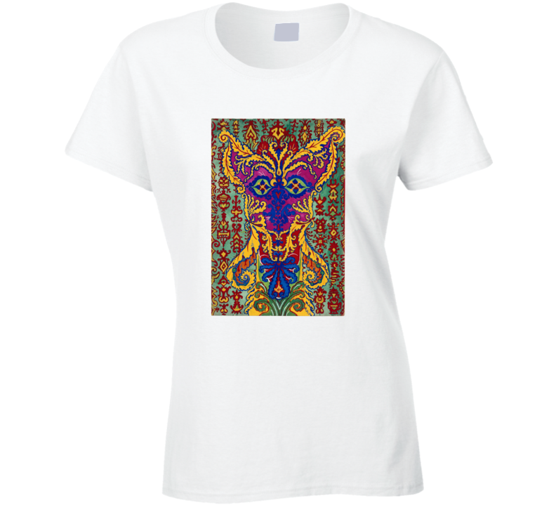 Louis Wain Psychedelic Cat Cool Painting On A T Shirt Louis Wain Psychedelic Cat Cool Painting On A T Shirt