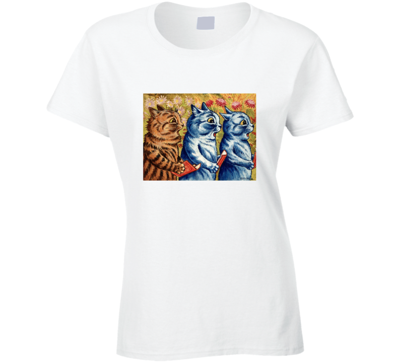 Louis Wain Reading Cats Anthropomorphic Cool Painting On A T Shirt Louis Wain Reading Cats Anthropomorphic Cool Painting On A T Shirt