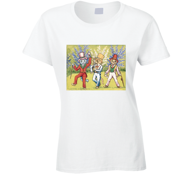 Louis Wain Singing Cats Anthropomorphic Cool Painting On A T Shirt Louis Wain Singing Cats Anthropomorphic Cool Painting On A T Shirt
