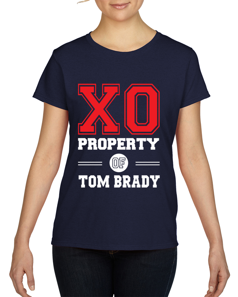 Property Of Tom Brady Ladies Football Superfan T Shirt Property Of Tom Brady Ladies Football Superfan T Shirt