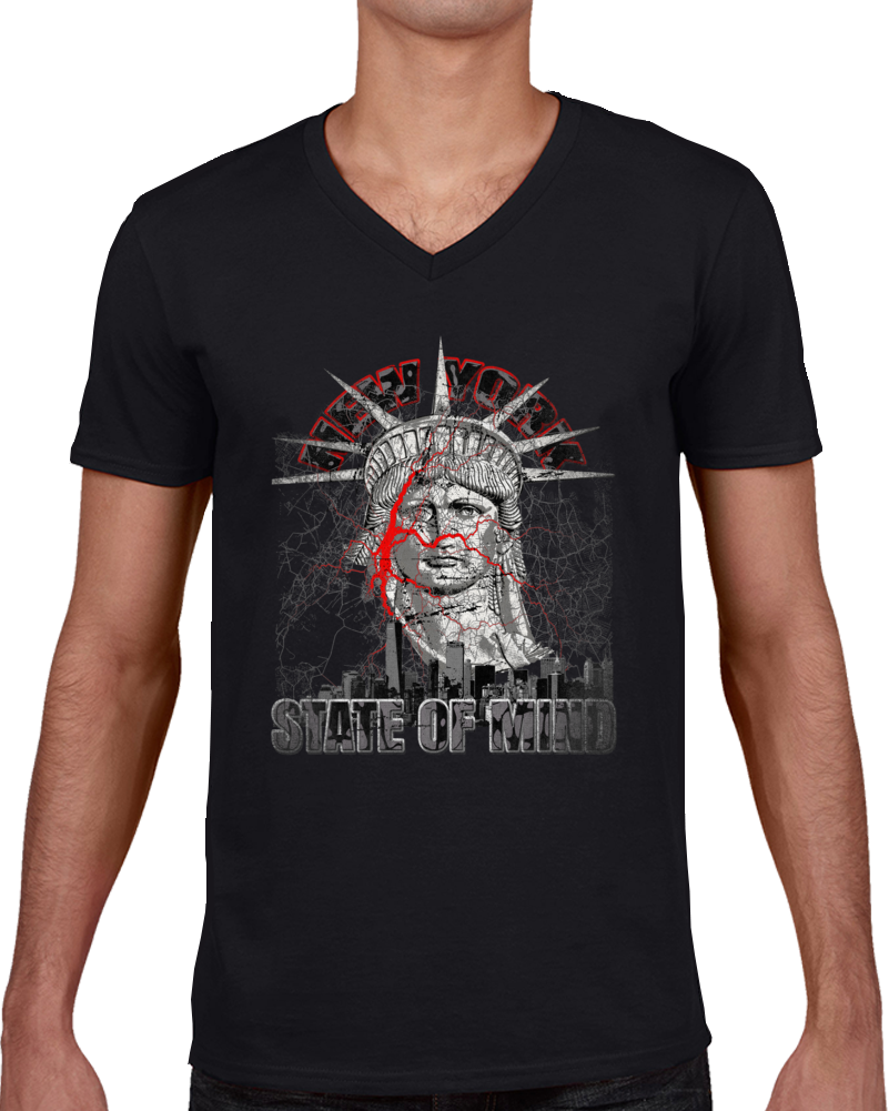 New York State Of Mind Hip Hop City Love Rap Bronx Nyc Cool Vneck T Shirt New York State Of Mind Hip Hop City Love Rap Bronx Nyc Cool Vneck T Shirt