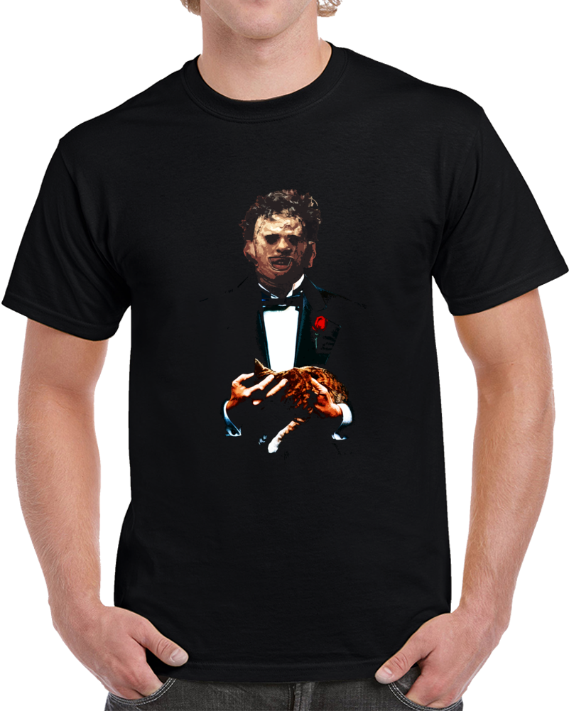 Leatherface Corleone Godfather Texas Chainsaw Parody Funny Fan Movie T Shirt Leatherface Corleone Godfather Texas Chainsaw Parody Funny Fan Movie T Shirt