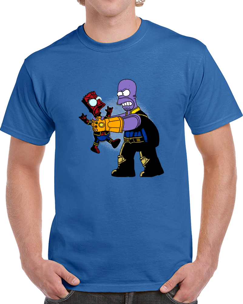 Homer Simpson Thanos Bart Spider Man Mash Parody Spoof Funny T Shirt Homer Simpson Thanos Bart Spider Man Mash Parody Spoof Funny T Shirt