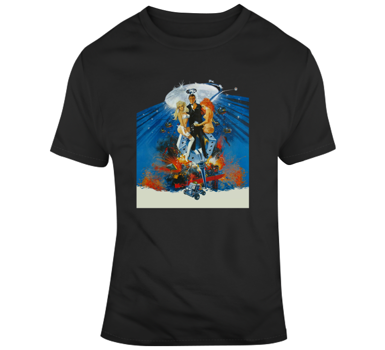 Diamonds Are Forever James Bond Movie Poster Fan T Shirt Diamonds Are Forever James Bond Movie Poster Fan T Shirt