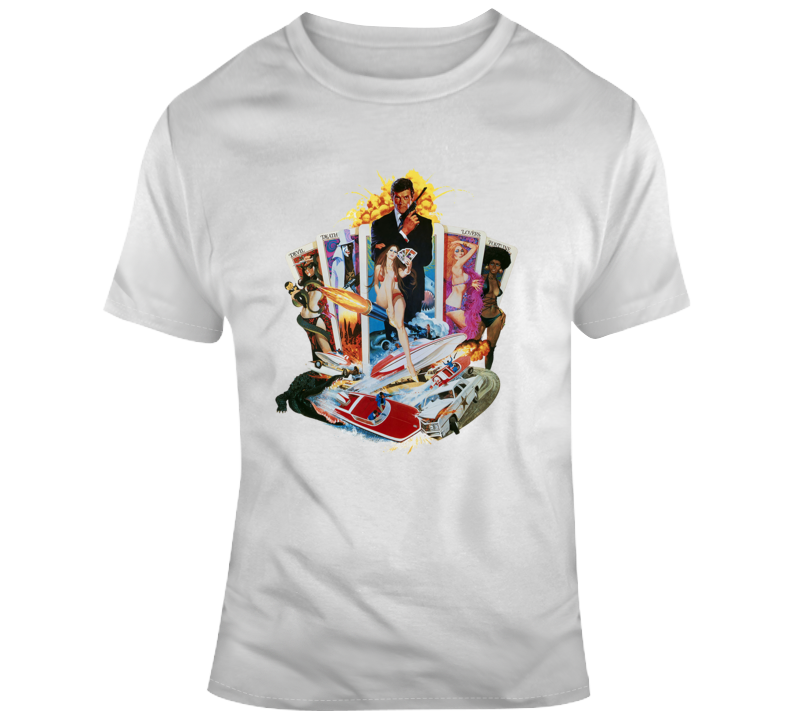 Live And Let Die James Bond Movie Poster Fan T Shirt Live And Let Die James Bond Movie Poster Fan T Shirt