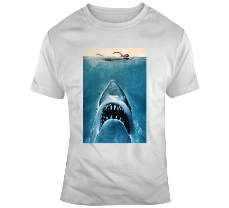 Jaws Classic Shark Movie Poster Fan T Shirt Jaws Classic Shark Movie Poster Fan T Shirt