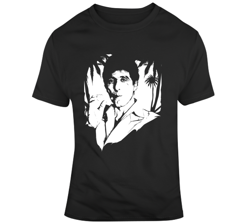 Tony Montana Cigar Scarface 80s Movie Fan T Shirt Tony Montana Cigar Scarface 80s Movie Fan T Shirt