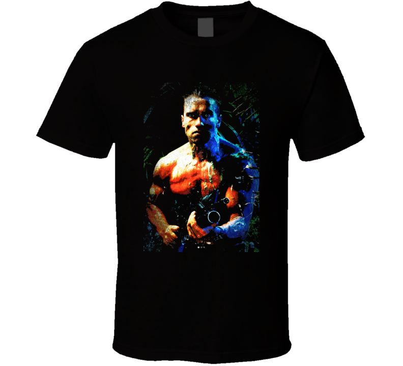 Predator Arnold 80s Action Alien Movie Fan T Shirt Predator Arnold 80s Action Alien Movie Fan T Shirt