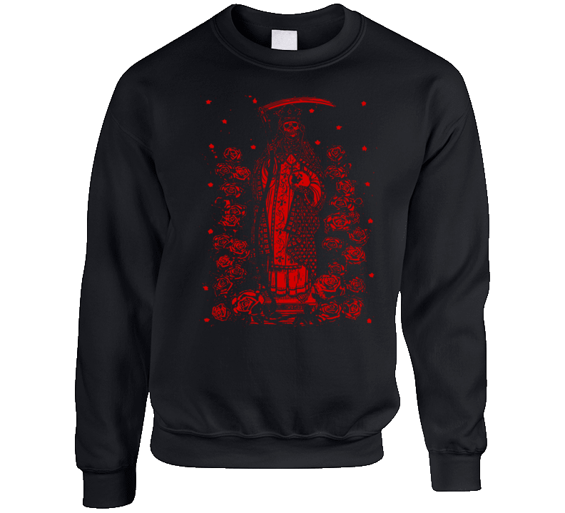 Day Of The Dead Saint Of Death Grim Reaper Mexican Crewneck Sweater T Shirt Day Of The Dead Saint Of Death Grim Reaper Mexican Crewneck Sweater T Shirt