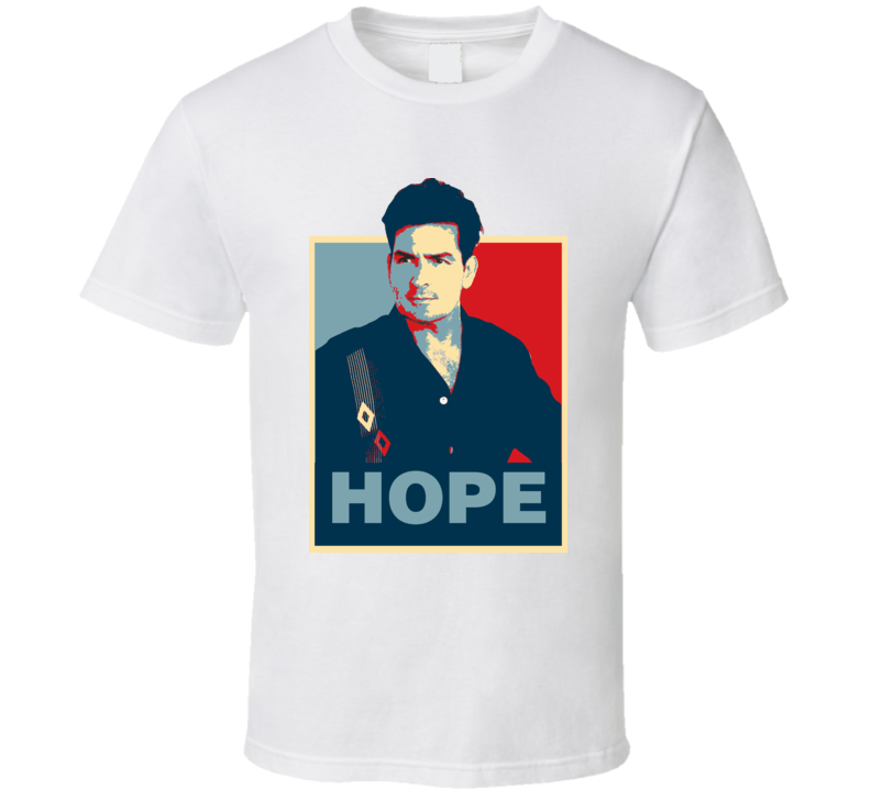 Charlie Two and a Half Men Hope Obama t shirt Charlie Two and a Half Men Hope Obama t shirt