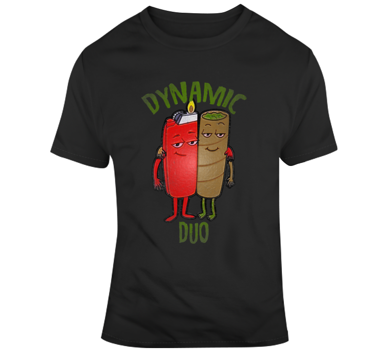 Dynamic Duo Funny Lighter Blunt Weed T Shirt Dynamic Duo Funny Lighter Blunt Weed T Shirt