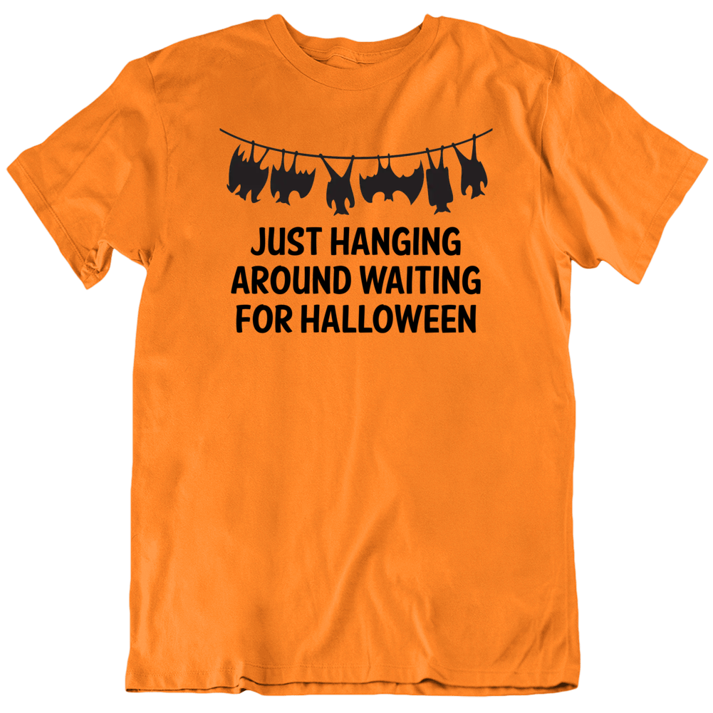 Waiting For Halloween Scary Funny Bat T Shirt Waiting For Halloween Scary Funny Bat T Shirt
