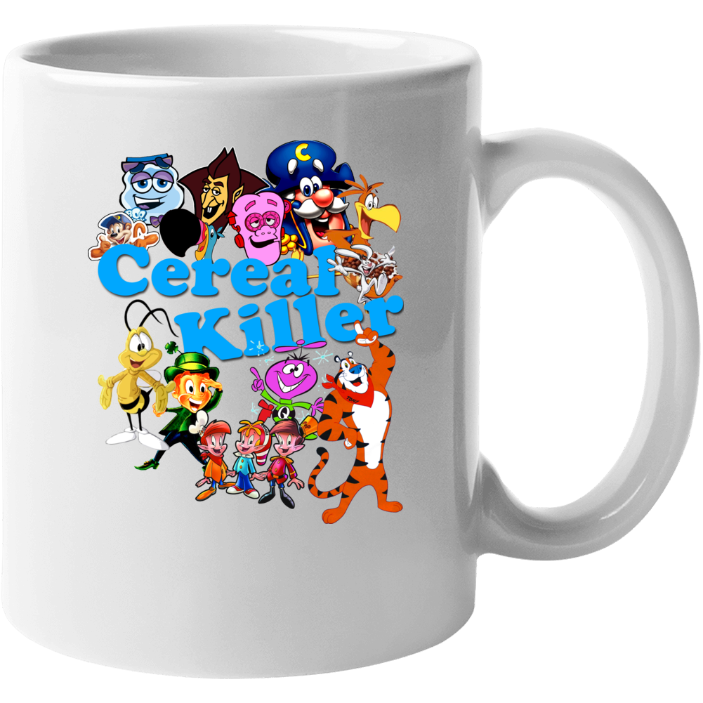 Cereal Killer Funny Breakfast Characters Fan Mug Cereal Killer Funny Breakfast Characters Fan Mug