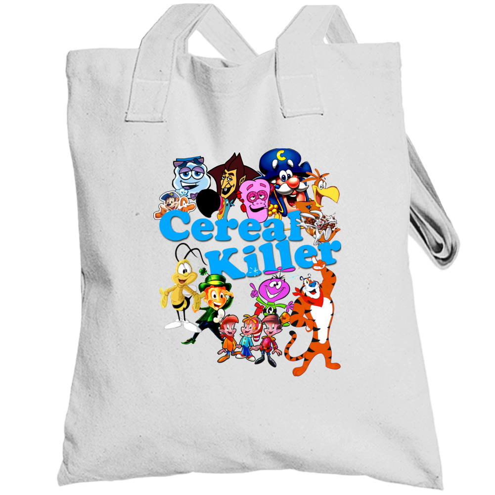Cereal Killer Funny Breakfast Characters Fan Totebag Cereal Killer Funny Breakfast Characters Fan Totebag