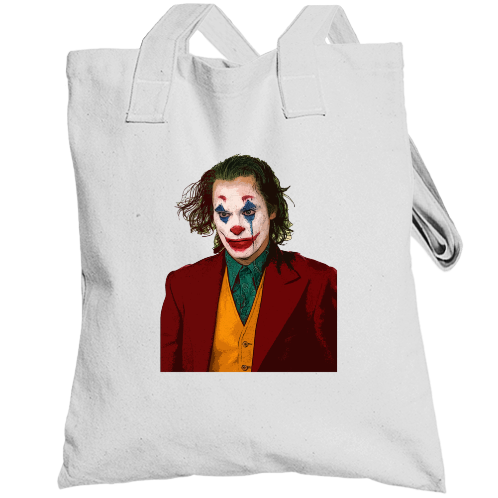 Joaquin Phoenix Joker Movie Fanboy Comic Book Villain Totebag Joaquin Phoenix Joker Movie Fanboy Comic Book Villain Totebag