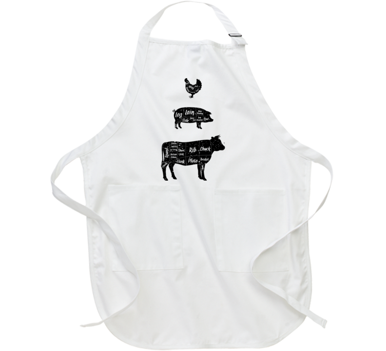 Eat Meat Animal Parts Food Apron Eat Meat Animal Parts Food Apron