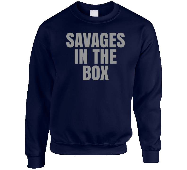 Savages In The Box New York Basesball Crewneck Sweatshirt Savages In The Box New York Basesball Crewneck Sweatshirt