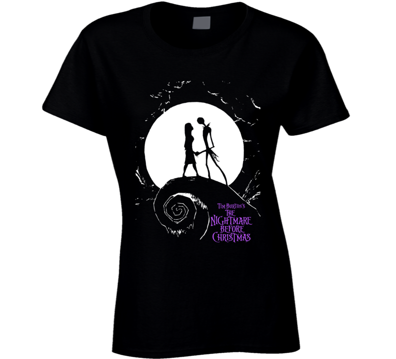 Nightmare Before Christmas Tim Burton Movie Classic Ladies T Shirt Nightmare Before Christmas Tim Burton Movie Classic Ladies T Shirt