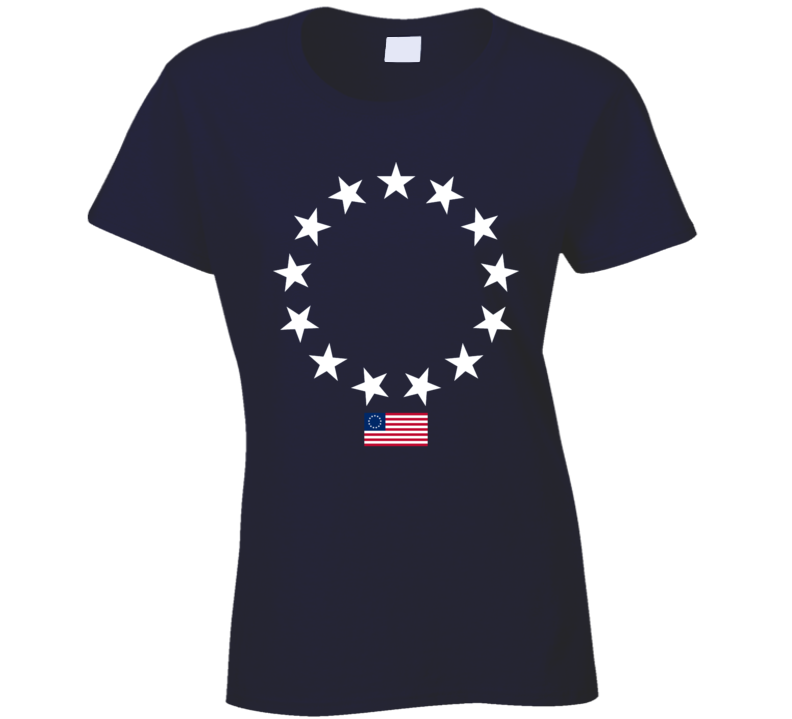 Betsy Ross American Flag Usa Proud Ladies T Shirt Betsy Ross American Flag Usa Proud Ladies T Shirt