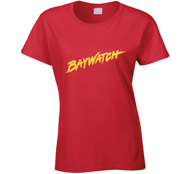 Baywatch Tv Beach L A Cali Lifeguard Ladies T Shirt Baywatch Tv Beach L A Cali Lifeguard Ladies T Shirt