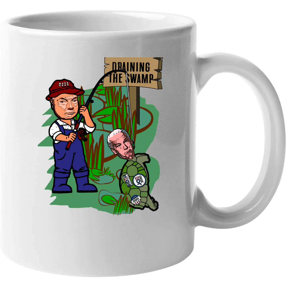 Trump Draining The Swamp Biden Usa Politics Support Mug Trump Draining The Swamp Biden Usa Politics Support Mug