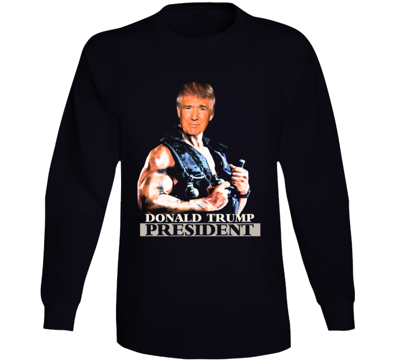 Donald Trump President Usa Republican Vote Commando Parody Long Sleeve Donald Trump President Usa Republican Vote Commando Parody Long Sleeve