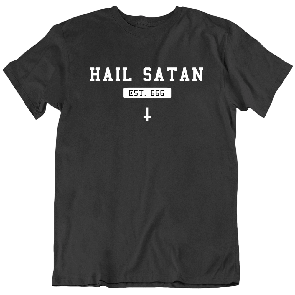 Hail Satan Est 666 Trending Parody Devil T Shirt Hail Satan Est 666 Trending Parody Devil T Shirt