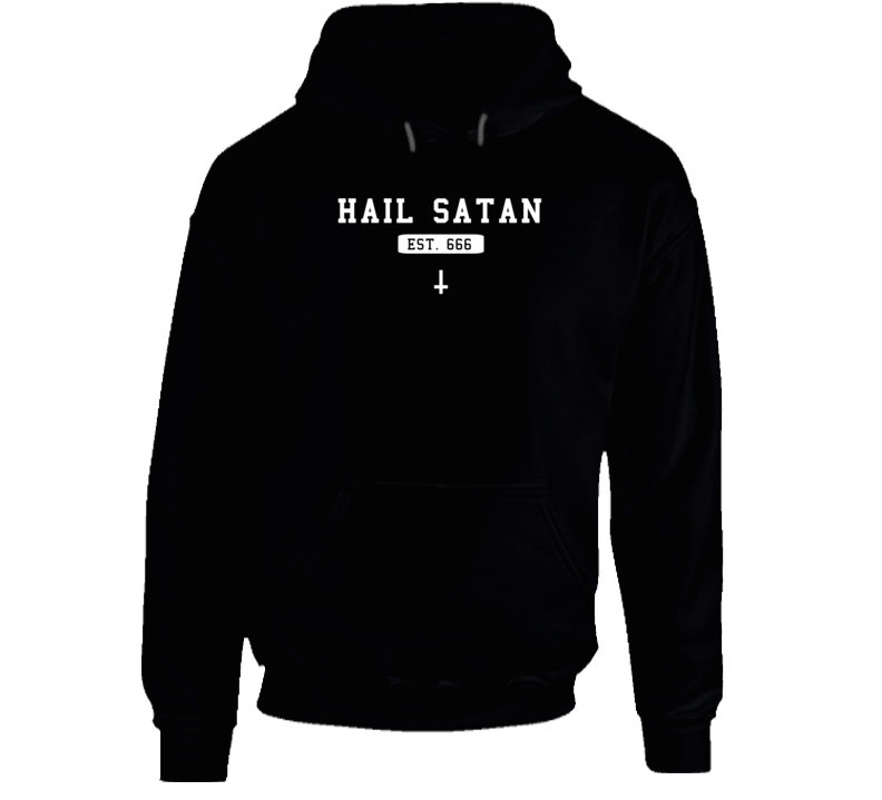Hail Satan Est 666 Trending Parody Devil Hoodie Hail Satan Est 666 Trending Parody Devil Hoodie