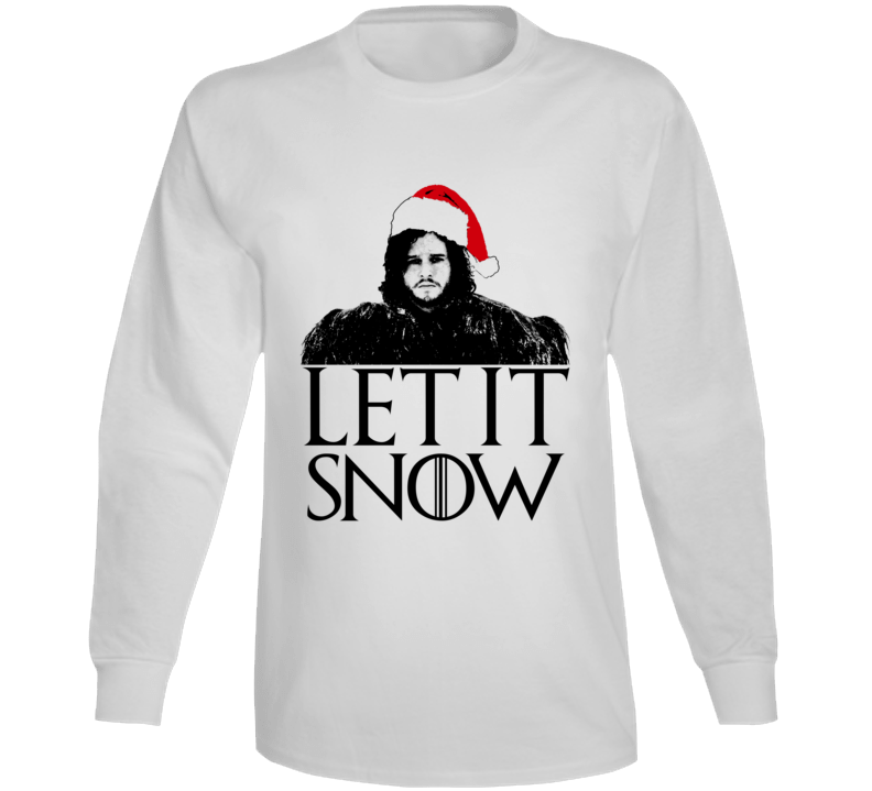 Let It Snow Jon Funny Parody Got Fan Christmas White Long Sleeve Let It Snow Jon Funny Parody Got Fan Christmas White Long Sleeve