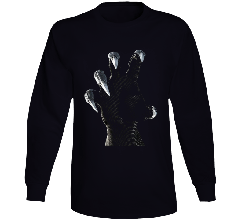 Black Panther Claw Super Hero Comic Book Movie Long Sleeve Black Panther Claw Super Hero Comic Book Movie Long Sleeve