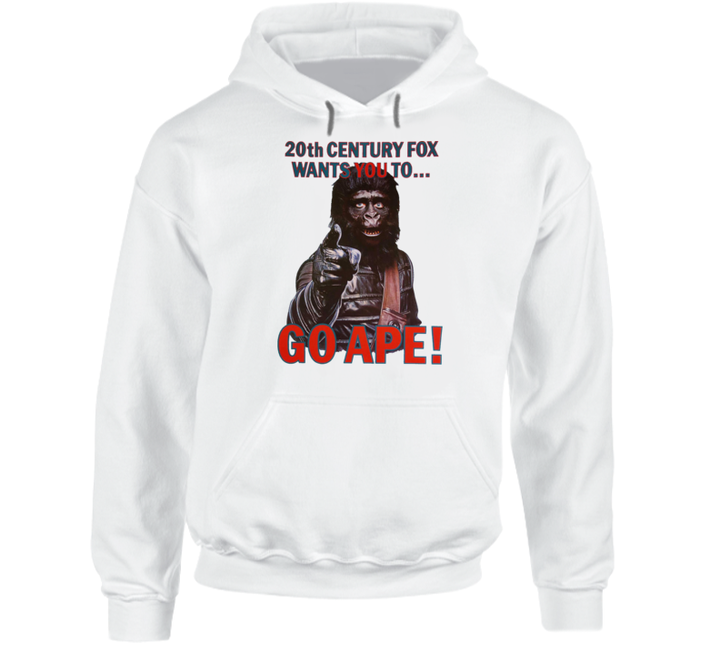 Planet Of The Apes 70s Movie Go Ape Promo Trending Fan Parody Hoodie Planet Of The Apes 70s Movie Go Ape Promo Trending Fan Parody Hoodie