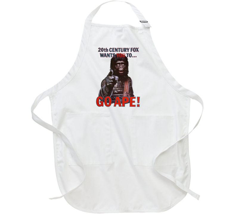 Planet Of The Apes 70s Movie Go Ape Promo Trending Fan Parody Apron Planet Of The Apes 70s Movie Go Ape Promo Trending Fan Parody Apron