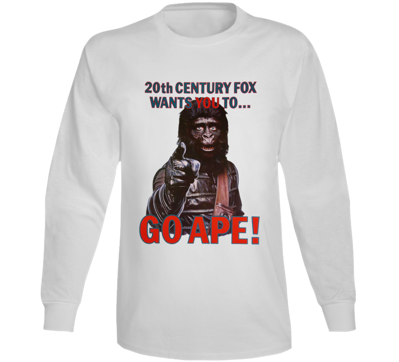 Planet Of The Apes 70s Movie Go Ape Promo Trending Fan Parody Long Sleeve Planet Of The Apes 70s Movie Go Ape Promo Trending Fan Parody Long Sleeve