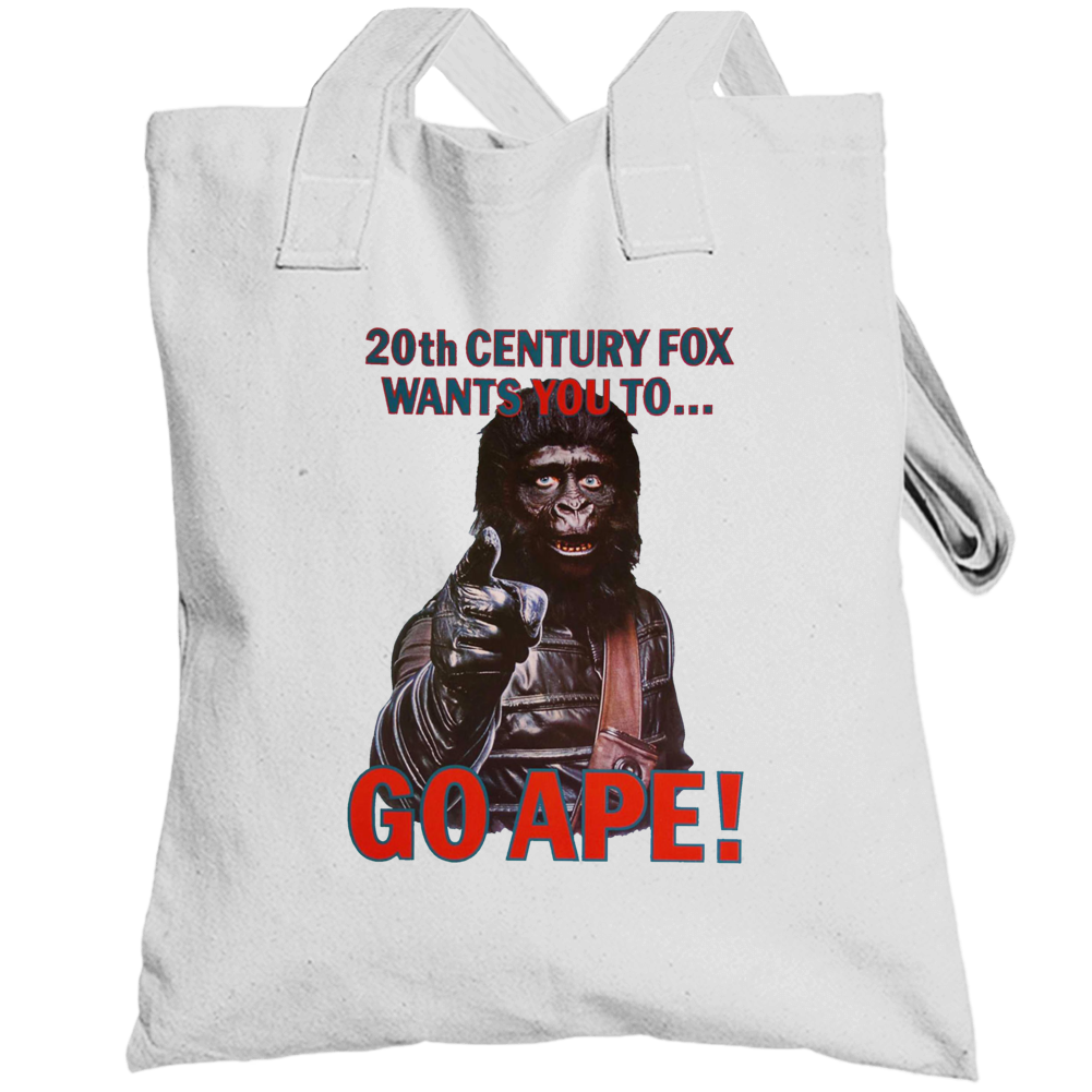Planet Of The Apes 70s Movie Go Ape Promo Trending Fan Parody Totebag Planet Of The Apes 70s Movie Go Ape Promo Trending Fan Parody Totebag