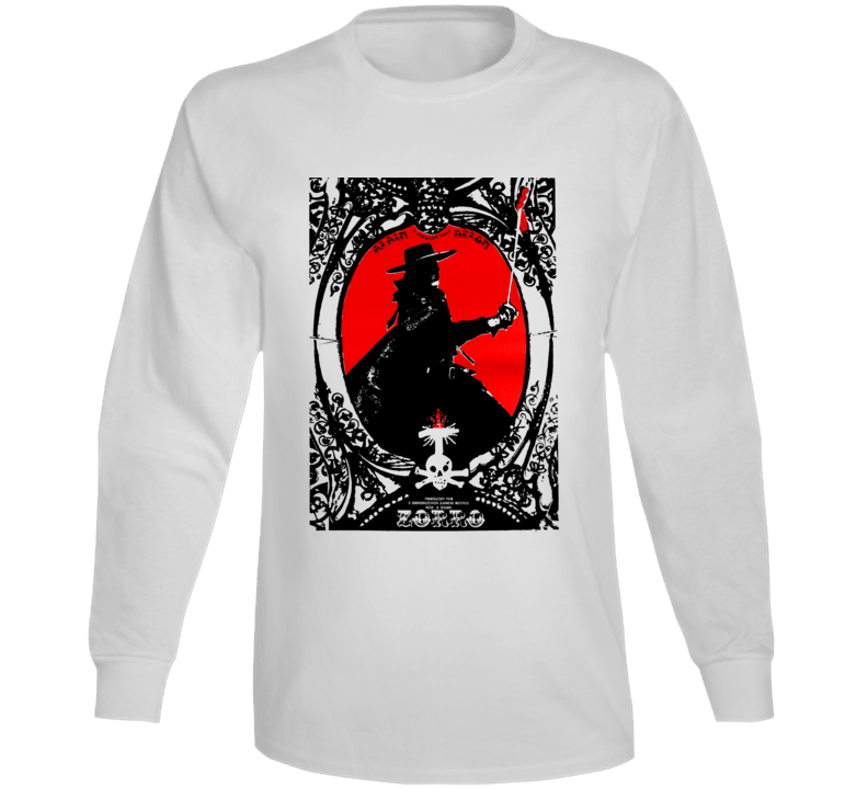 Zorro 1975 Czech Movie Poster Classic Fan Long Sleeve Zorro 1975 Czech Movie Poster Classic Fan Long Sleeve
