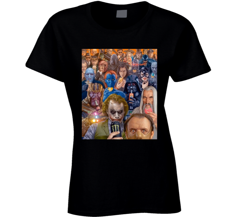 Super Heroes Villains Funny Parody Ladies T Shirt Super Heroes Villains Funny Parody Ladies T Shirt