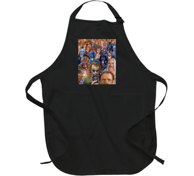 Super Heroes Villains Funny Parody Apron Super Heroes Villains Funny Parody Apron