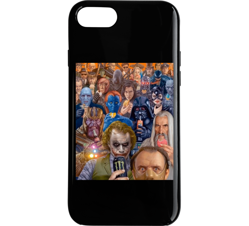 Super Heroes Villains Funny Parody Phone Case Super Heroes Villains Funny Parody Phone Case