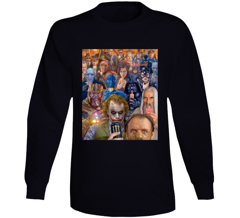 Super Heroes Villains Funny Parody Long Sleeve Super Heroes Villains Funny Parody Long Sleeve