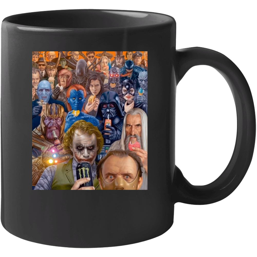 Super Heroes Villains Funny Parody Mug Super Heroes Villains Funny Parody Mug
