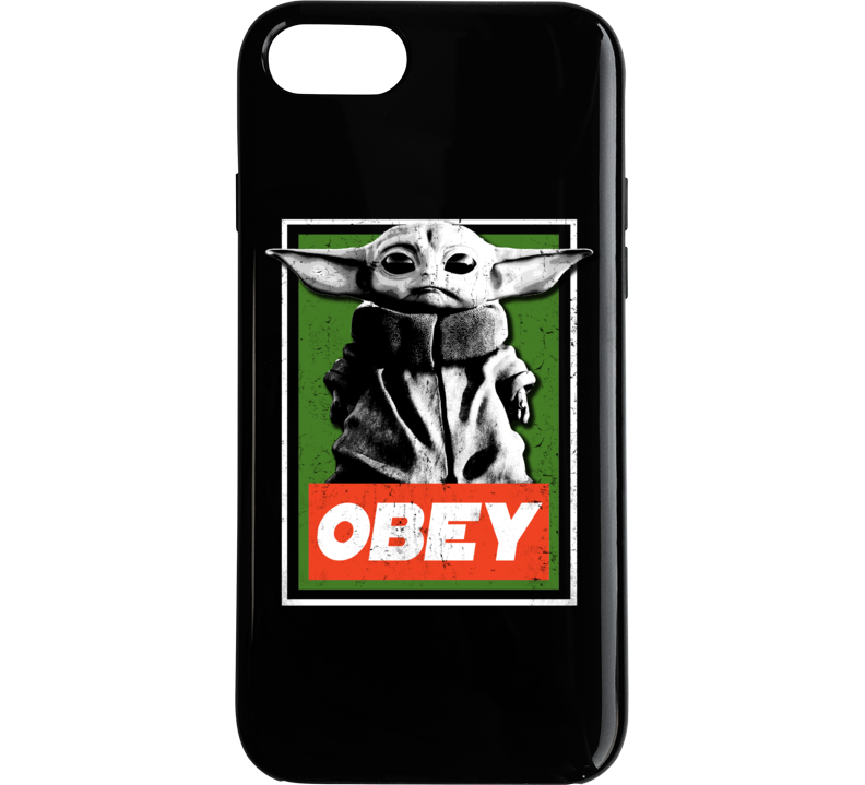 Obey Baby Yoda Funny Star Wars Parody Meme Fan Phone Case Obey Baby Yoda Funny Star Wars Parody Meme Fan Phone Case