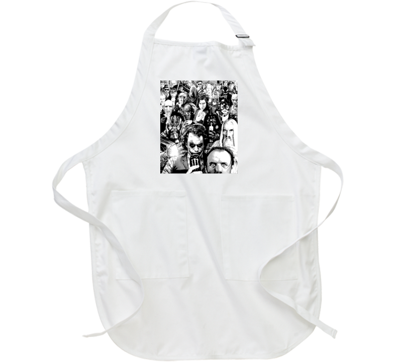 Super Heroes Villains Funny Parody Fan Apron Super Heroes Villains Funny Parody Fan Apron