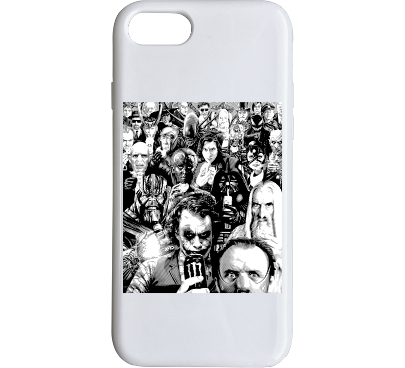 Super Heroes Villains Funny Parody Fan Phone Case Super Heroes Villains Funny Parody Fan Phone Case