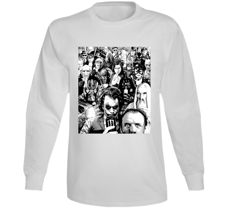 Super Heroes Villains Funny Parody Fan Long Sleeve Super Heroes Villains Funny Parody Fan Long Sleeve