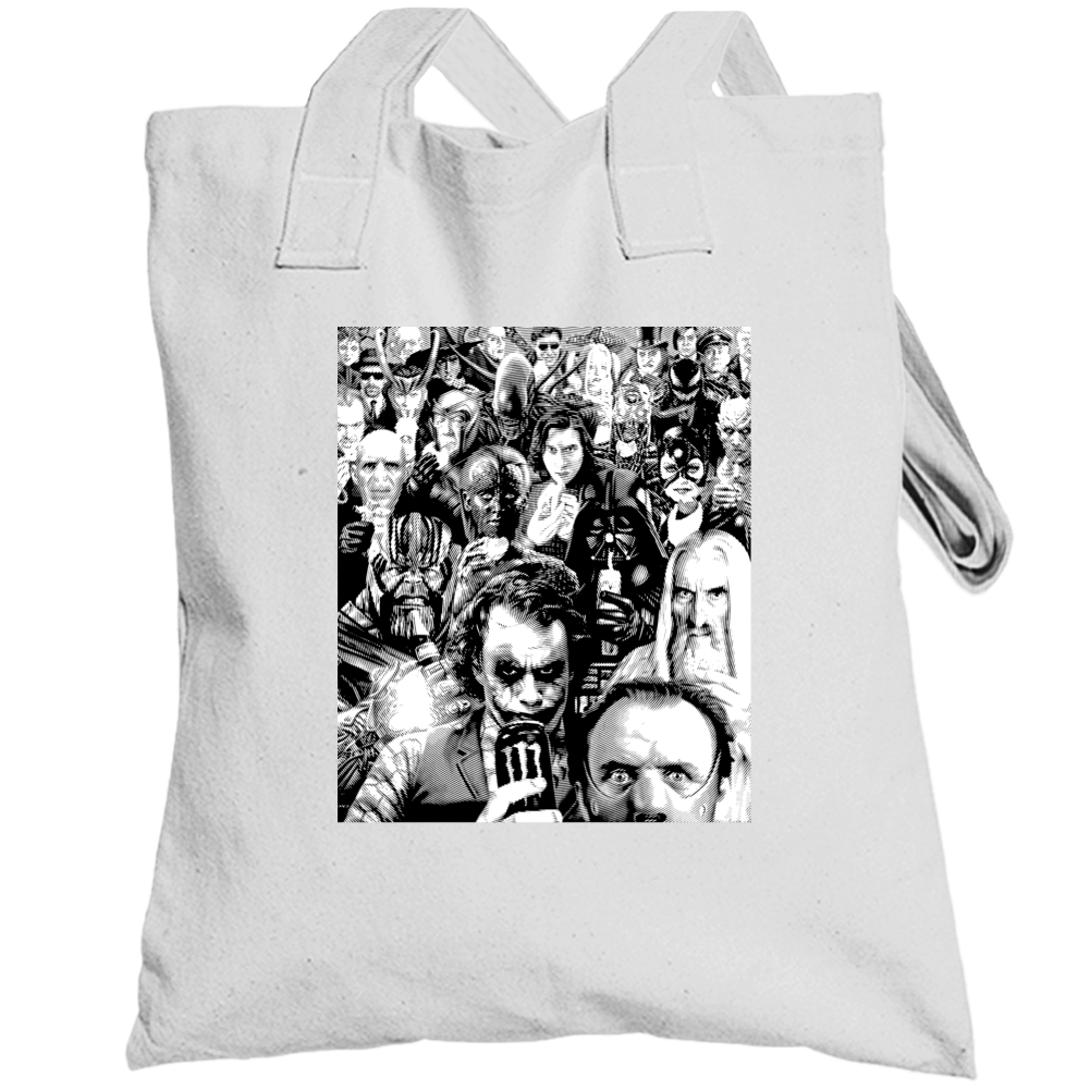 Super Heroes Villains Funny Parody Fan Totebag Super Heroes Villains Funny Parody Fan Totebag