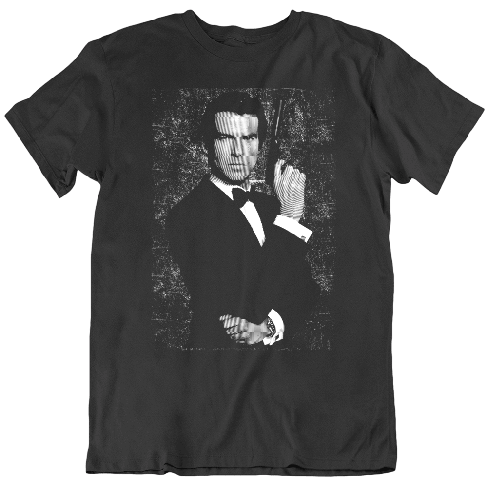 James Bond Pierce Brosnan 90s Movie Oo7 Fan T Shirt James Bond Pierce Brosnan 90s Movie Oo7 Fan T Shirt