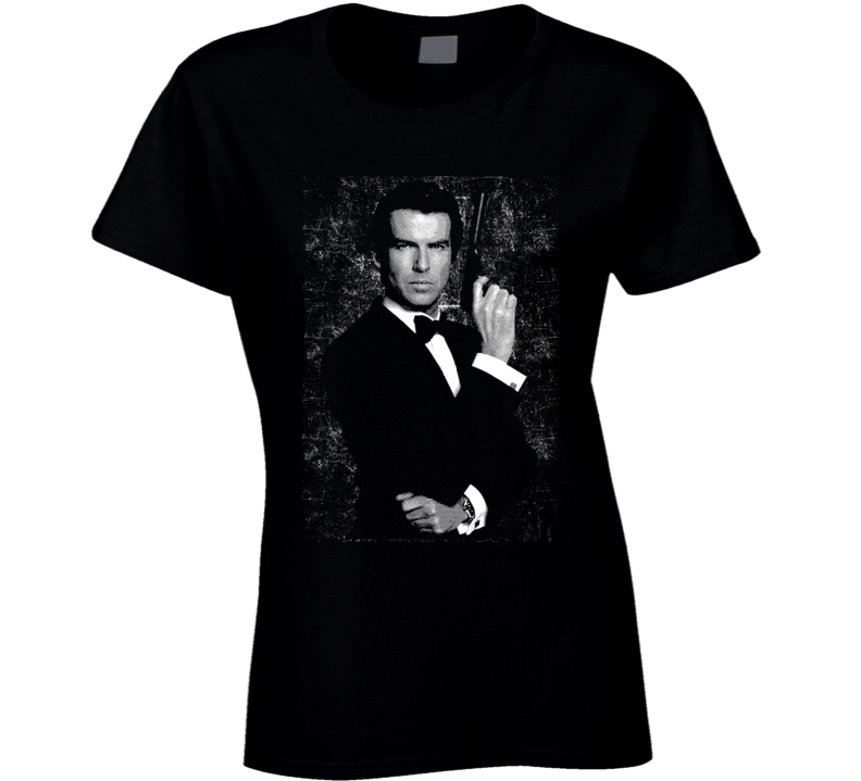 James Bond Pierce Brosnan 90s Movie Oo7 Fan Ladies T Shirt James Bond Pierce Brosnan 90s Movie Oo7 Fan Ladies T Shirt
