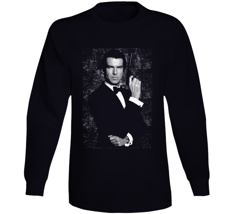 James Bond Pierce Brosnan 90s Movie Oo7 Fan Long Sleeve James Bond Pierce Brosnan 90s Movie Oo7 Fan Long Sleeve