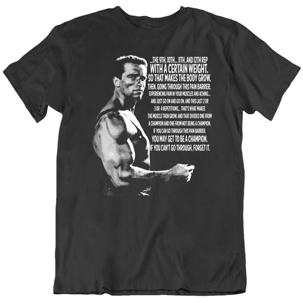 Arnold Schwarzenegger Muscle Grow Quote Bodybuilding Legend Fan T Shirt Arnold Schwarzenegger Muscle Grow Quote Bodybuilding Legend Fan T Shirt