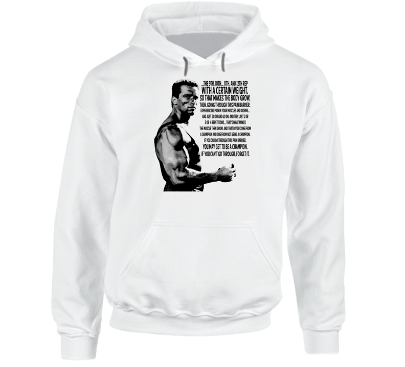 Arnold Schwarzenegger Muscle Grow Quote Bodybuilding Legend Hoodie Arnold Schwarzenegger Muscle Grow Quote Bodybuilding Legend Hoodie